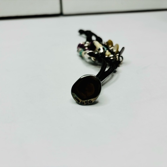 UNO DE 50 Silver Tone Natural Milano Glass Bead Bracelet - Picture 7 of 7